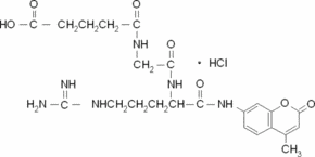 N-Glutaryl-Gly-Arg-7-amido-4-methylcoumarin hydrochloride (C23H30N6O7 · HCl) — chemical structure, CAS 103213-40-7; Biochemicals & Reagents, fine chemical supplied by Tech Serve Solutions