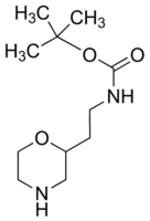 tert-Butyl (2-morpholin-2-ylethyl)carbamate (C11H22N2O3) — chemical structure, CAS 1032507-63-3; Chemical Synthesis, fine chemical supplied by Tech Serve Solutions