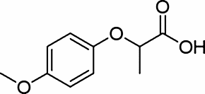 (±)-2-(p-Methoxyphenoxy)propionic acid (C10H12O4) — chemical structure, CAS 13794-15-5; Biochemicals & Reagents, fine chemical supplied by Tech Serve Solutions