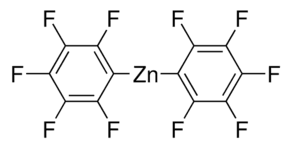 Bis(pentafluorophenyl)zinc ((C6F5)2Zn) — chemical structure, CAS 1799-90-2; Chemistry, fine chemical supplied by Tech Serve Solutions
