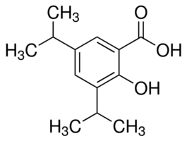 3,5-Diisopropyl-2-hydroxybenzoic acid — chemical structure, CAS 2215-21-6; Chemical Synthesis, fine chemical supplied by Tech Serve Solutions