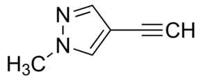 4-Ethynyl-1-methyl-1H-pyrazole (C6H6N2) — chemical structure, CAS 39806-89-8; Heterocyclic Building Blocks, fine chemical supplied by Tech Serve Solutions