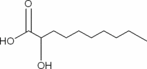 (±)-2-Hydroxydecanoic acid (C10H20O3) — chemical structure, CAS 5393-81-7; Biochemicals & Reagents, fine chemical supplied by Tech Serve Solutions