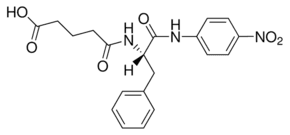 N-Glutaryl-L-phenylalanine p-nitroanilide (C20H21N3O6) — chemical structure, CAS 5800-34-0; Biochemicals & Reagents, fine chemical supplied by Tech Serve Solutions