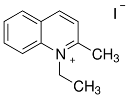 1-Ethyl-2-methylquinolinium iodide (C12H14IN) — chemical structure, CAS 606-55-3; Cell Biology, fine chemical supplied by Tech Serve Solutions