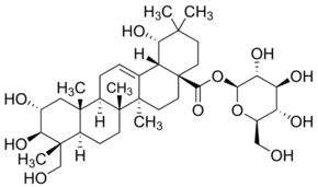 Arjunglucoside I (C36H58O11) — chemical structure, CAS 62319-70-4; Cell Biology, fine chemical supplied by Tech Serve Solutions